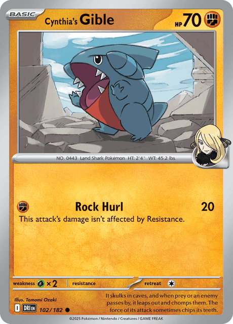 Cynthia's Gible - DRI 102/182